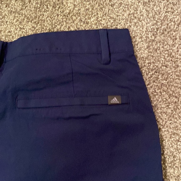 Navy blue Adidas golf shorts. - Picture 3 of 4